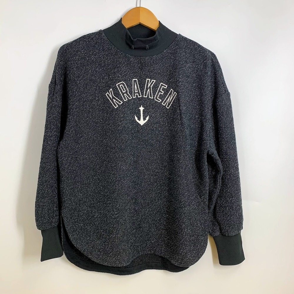 Varley Kraken Anchor Graphic Mock Neck Sweatshirt Pullover Women's X-Small